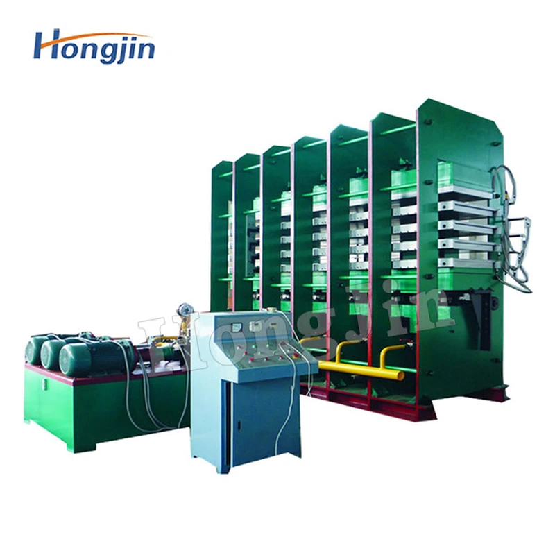 Large flat vulcanizing machine