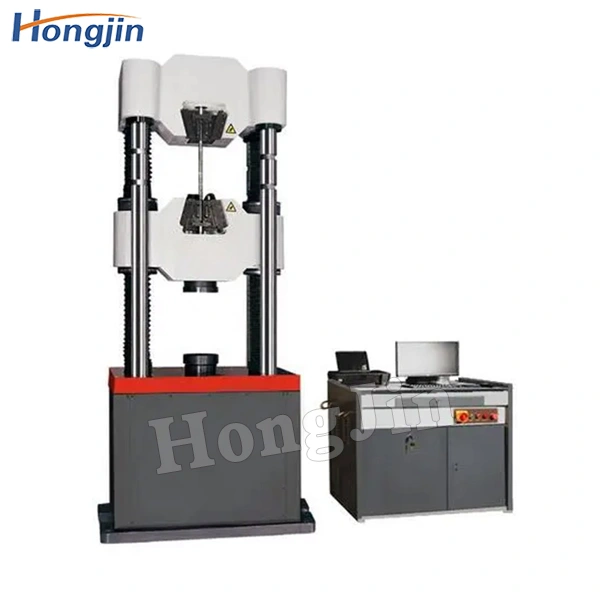 Microcomputer controlled tensile testing machine