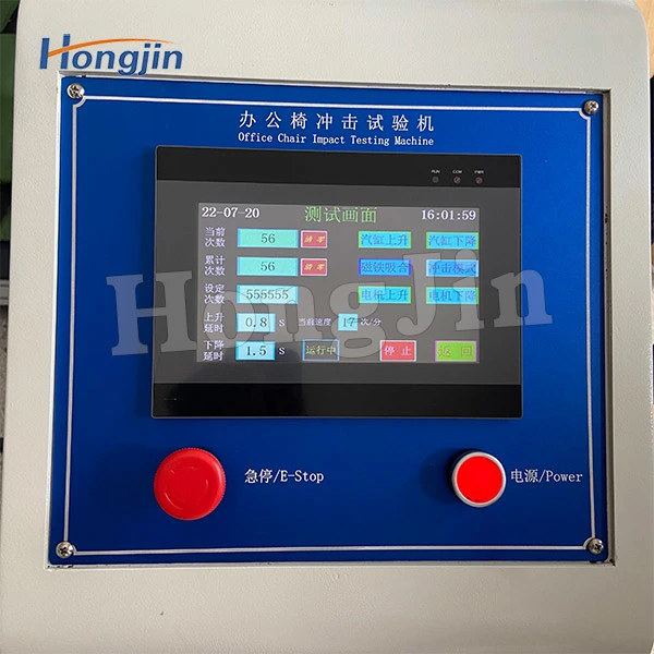 tester d'urto per sedie da ufficio