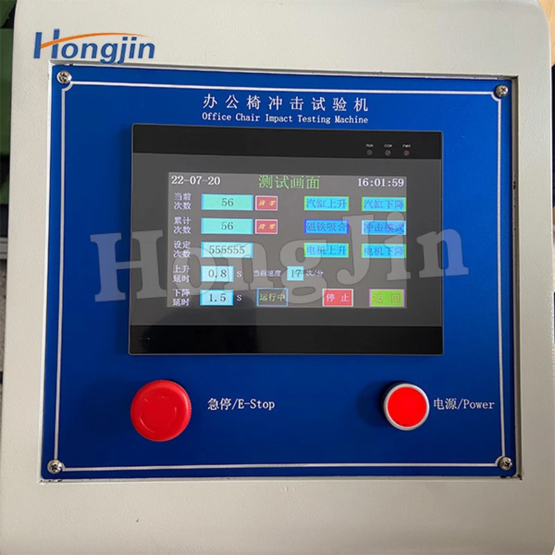 tester d'urto per sedie da ufficio