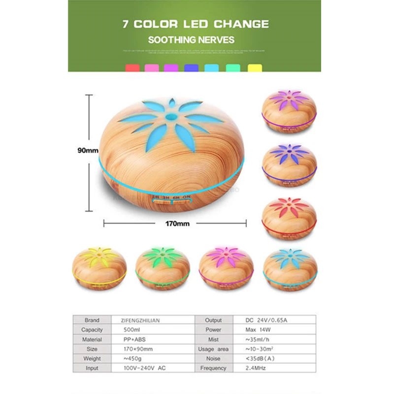 Led Ultrasonic Aroma Diffuser,Aroma Essential Oils Diffuser