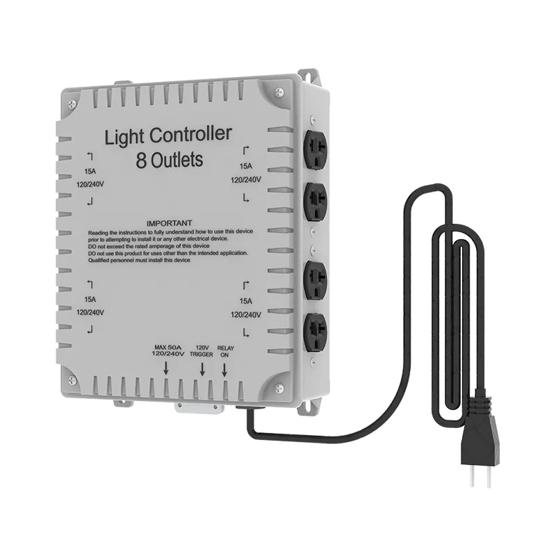 Contrôleur de relais d'éclairage 8 prises