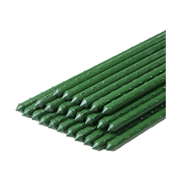 estaca de planta recubierta de plástico verde