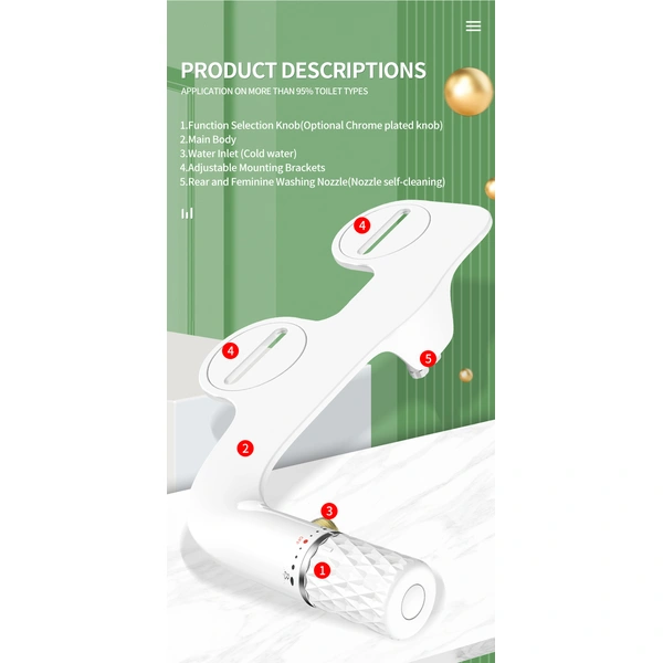 Chrome Plated Toilet Bidet Sprayer 