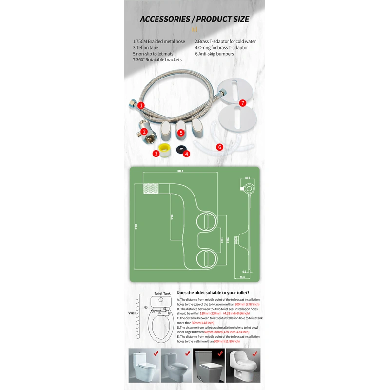 Chrome Plated Toilet Bidet Sprayer 