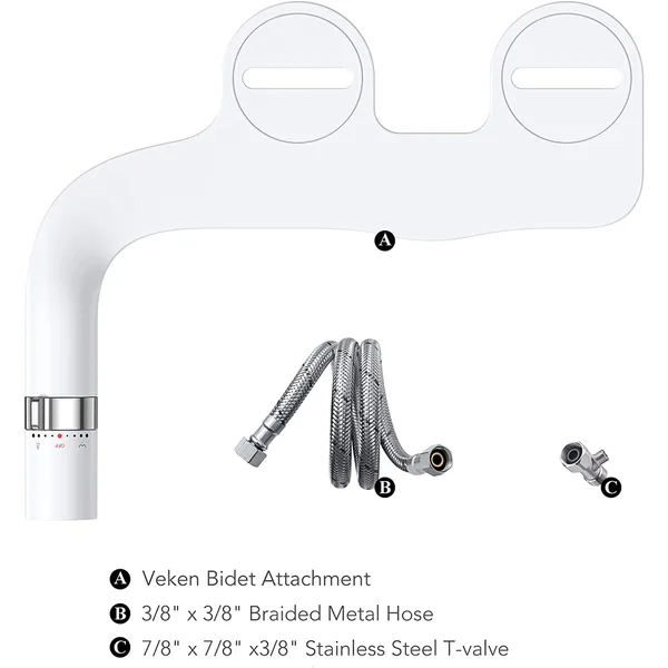 OEM/ODM Super Slim and Thin Dual Wash Nozzles Toilet Seat Attachment