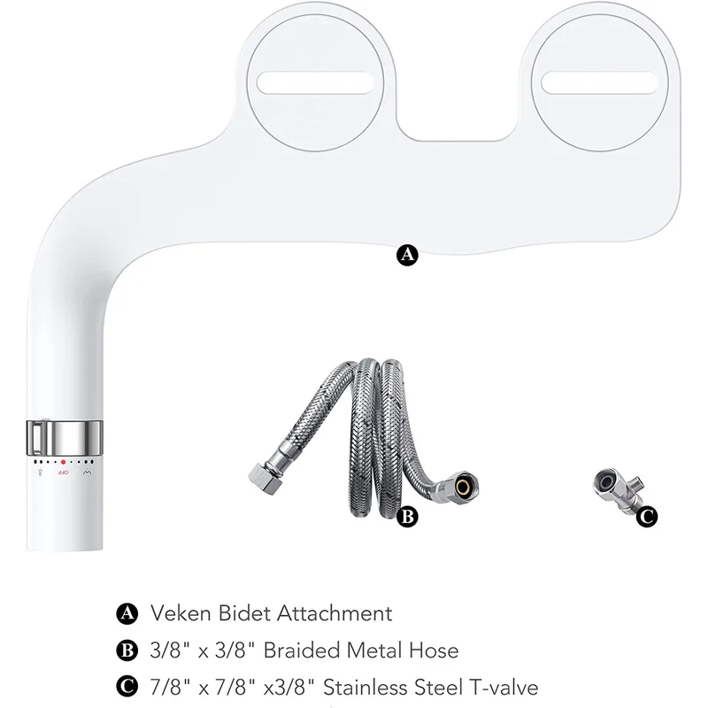 OEM/ODM Super Slim and Thin Dual Wash Nozzles Toilet Seat Attachment