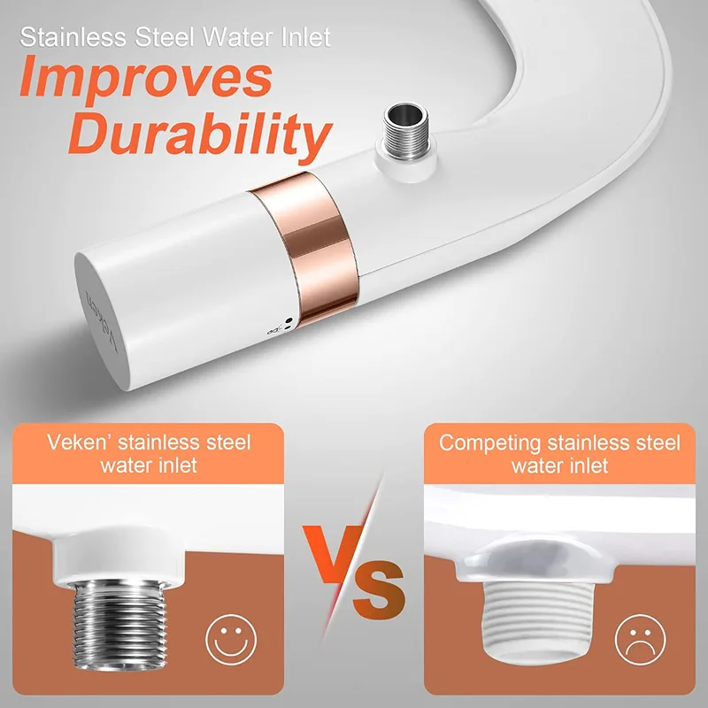 OEM/ODM Super Slim and Thin Dual Wash Nozzles Toilet Seat Attachment