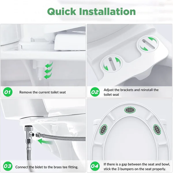  Self Cleaning Water Sprayer Bidet Toilet Seat Attachment for Personal