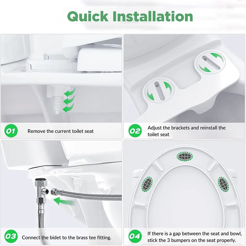  Self Cleaning Water Sprayer Bidet Toilet Seat Attachment for Personal