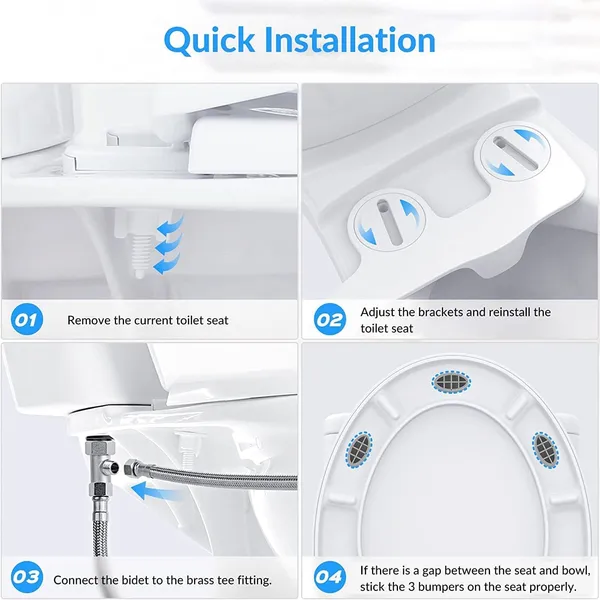  Self Cleaning Water Sprayer Bidet Toilet Seat Attachment for Personal