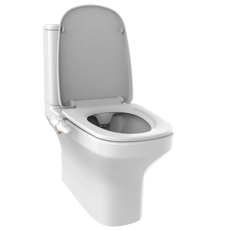 Manual Super Slim Dual Nozzles Toilet Seat Bidet Attachment