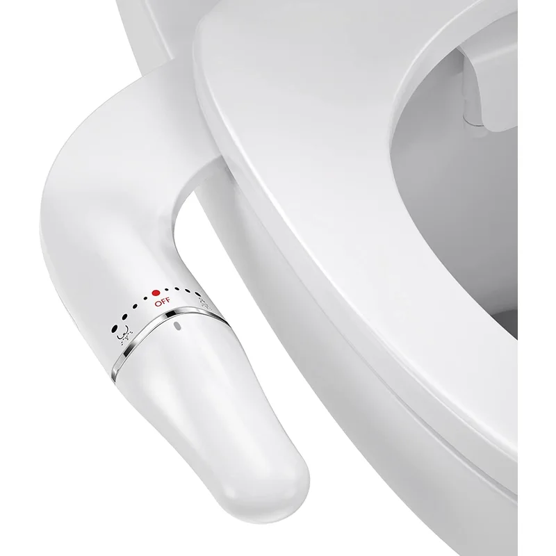 Manual Super Slim Dual Nozzles Toilet Seat Bidet Attachment