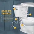 Manual Super Slim Dual Nozzles Toilet Seat Bidet Attachment