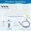 Super Slim Thin  Dual Cleaning NozzlesToilet Bidet Attachment