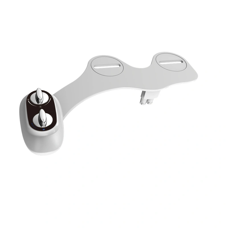 Cold Water Toilet Bidet Attachment with Dual Self-Cleaning Nozzles