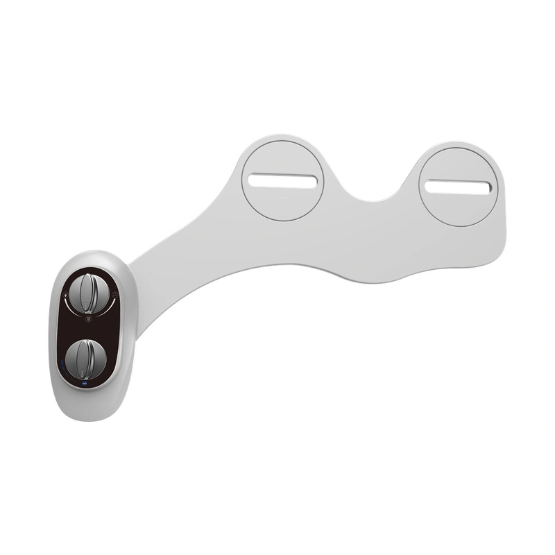Cold Water Toilet Bidet Attachment with Dual Self-Cleaning Nozzles