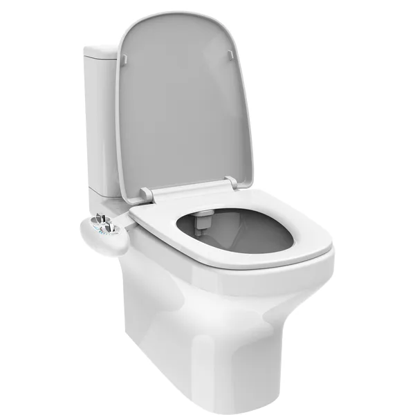 HaoEhhl OEM/ODM Bidet Toilet Attachment in White with Dual Nozzle,