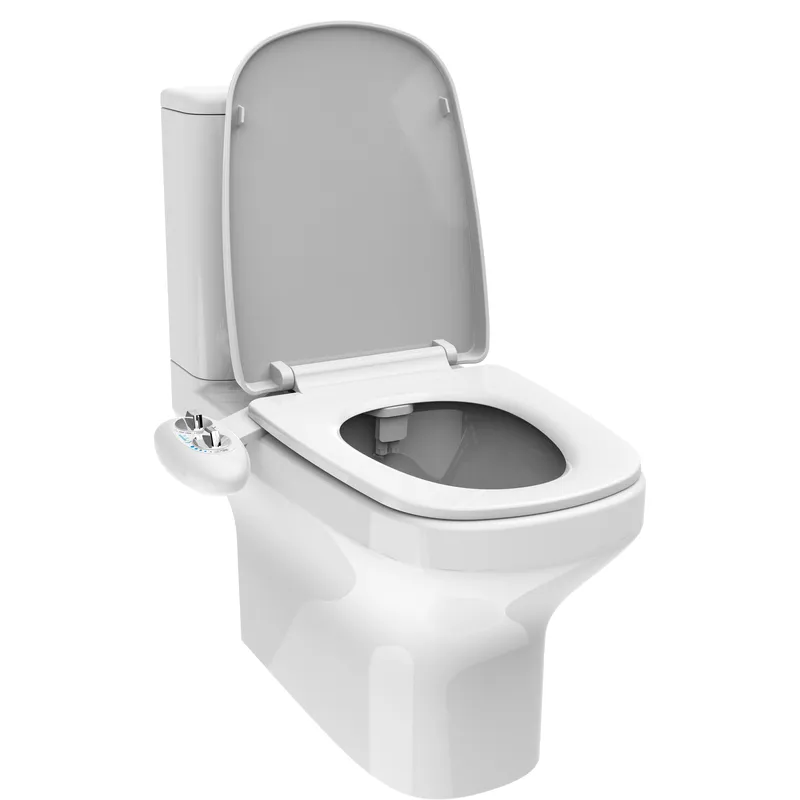 HaoEhhl OEM/ODM Bidet Toilet Attachment in White with Dual Nozzle,