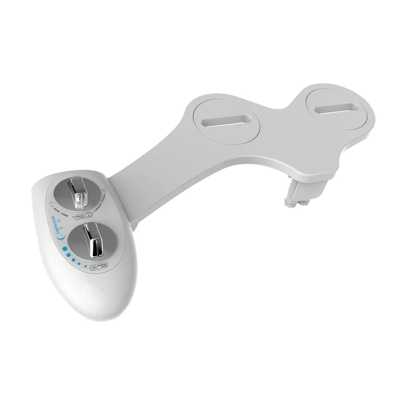 HaoEhhl OEM/ODM Bidet Toilet Attachment in White with Dual Nozzle,