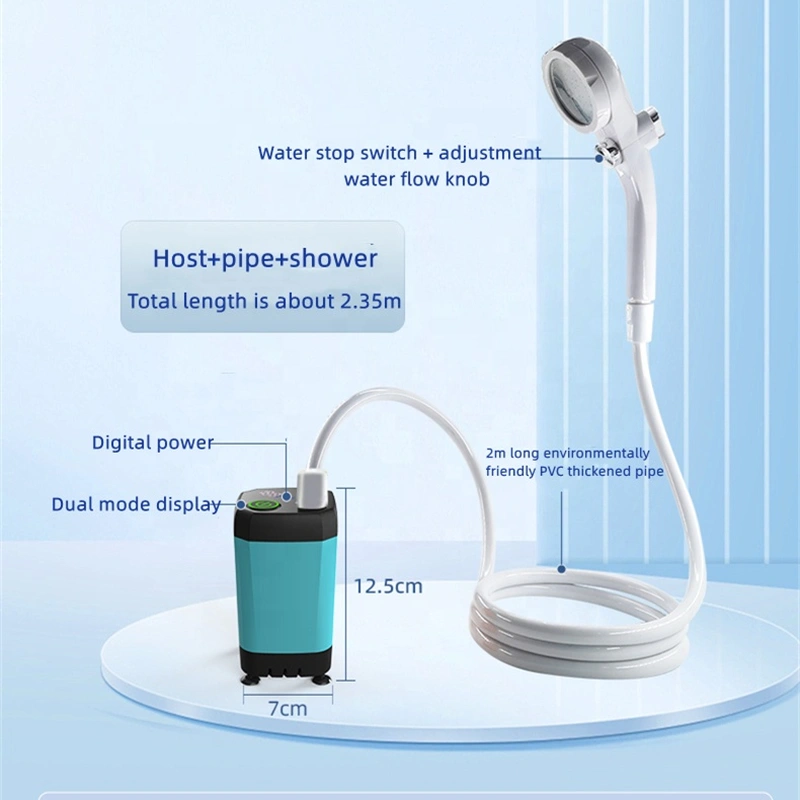 Outdoor Portable Rechargeable  Camping Shower Pump USB Shower