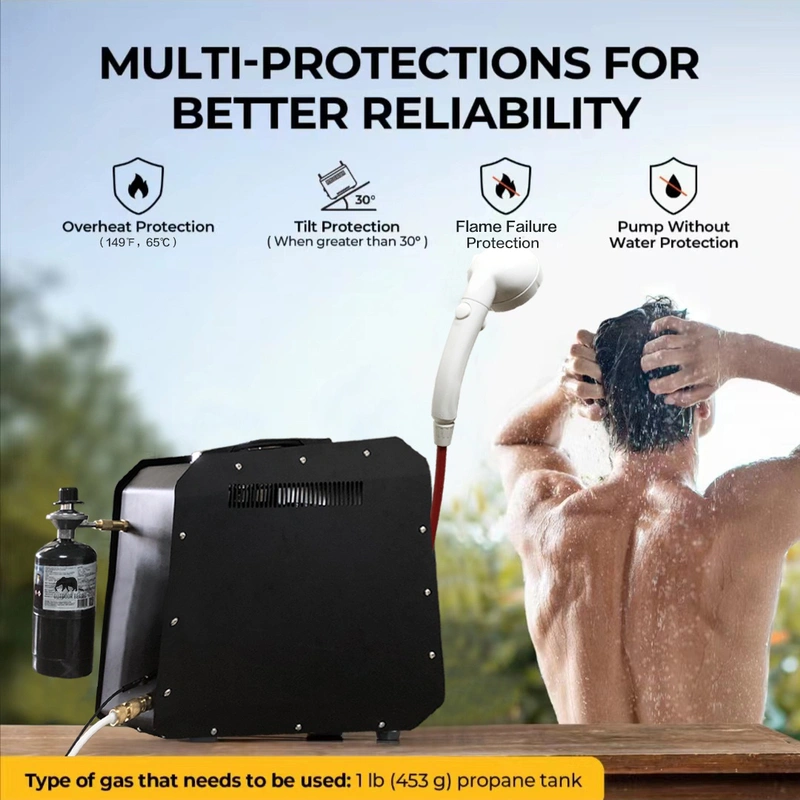 Portable Intelligent 4500MAH Electric Shower Pump 