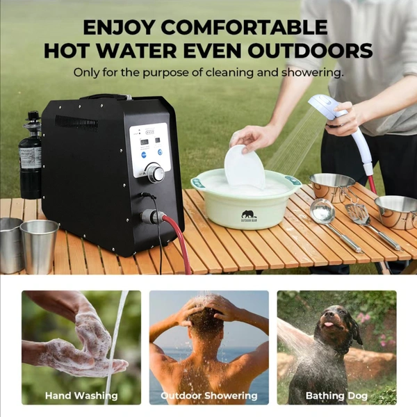 Portable Intelligent 4500MAH Electric Shower Pump 