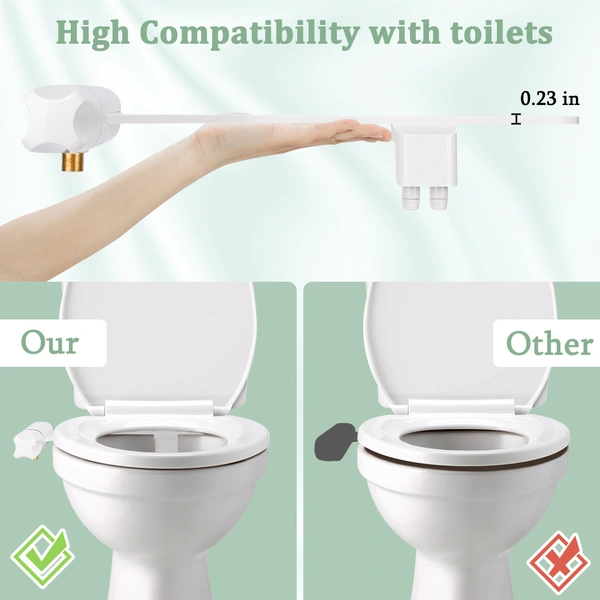 Dual Nozzle ABS Toilet Bidet for Bathroom 