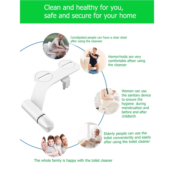 Dual Nozzle ABS Toilet Bidet for Bathroom 