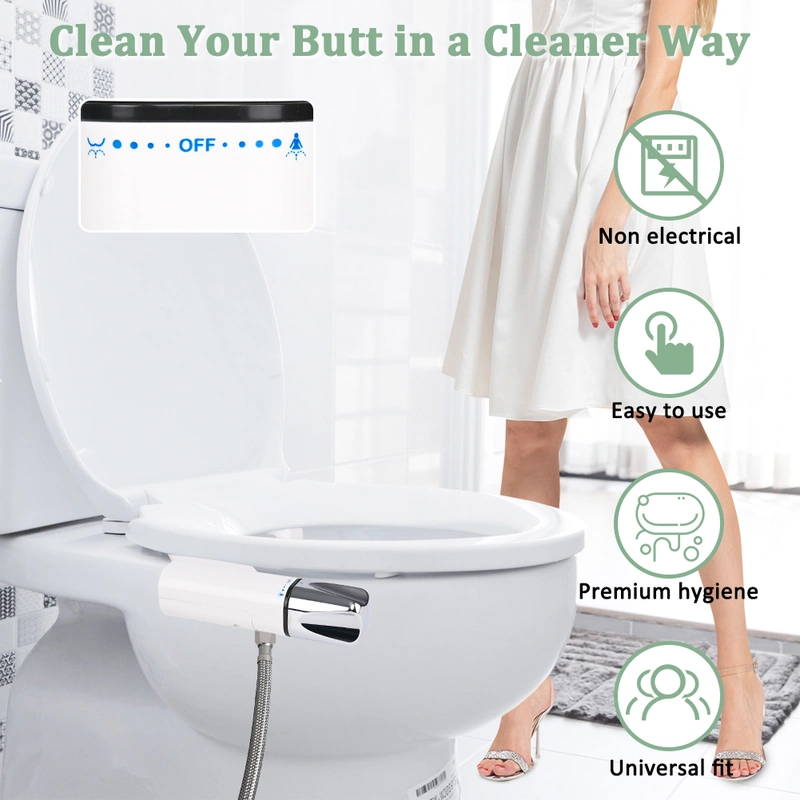 Dual Nozzle ABS Toilet Bidet for Bathroom 