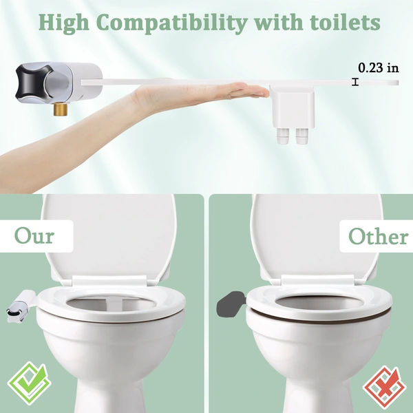 Dual Nozzle ABS Toilet Bidet for Bathroom 
