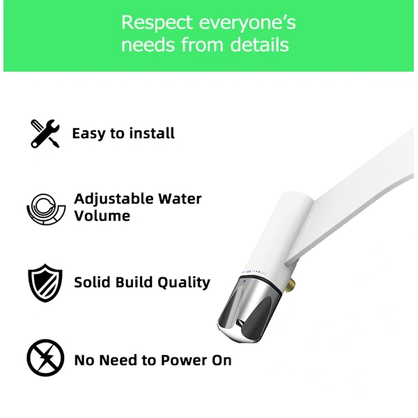 Dual Nozzle ABS Toilet Bidet for Bathroom 