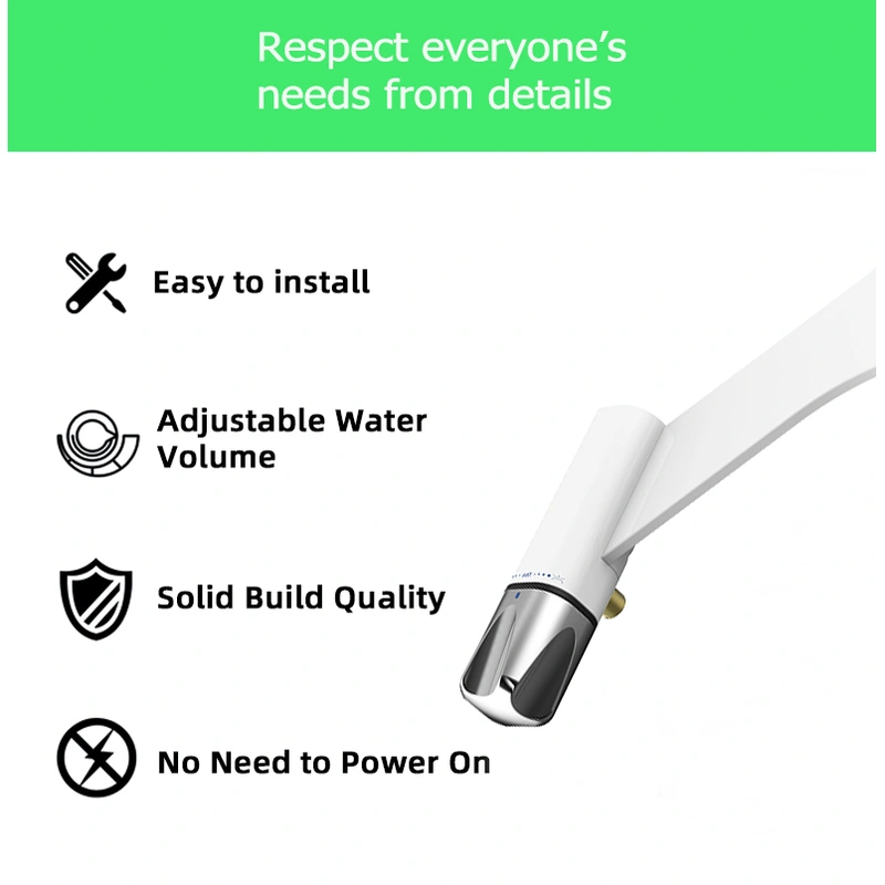 Dual Nozzle ABS Toilet Bidet for Bathroom 