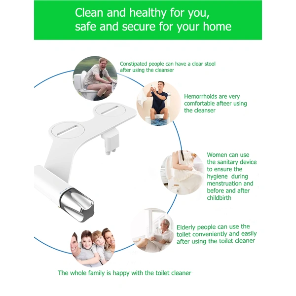 Dual Nozzle ABS Toilet Bidet for Bathroom 