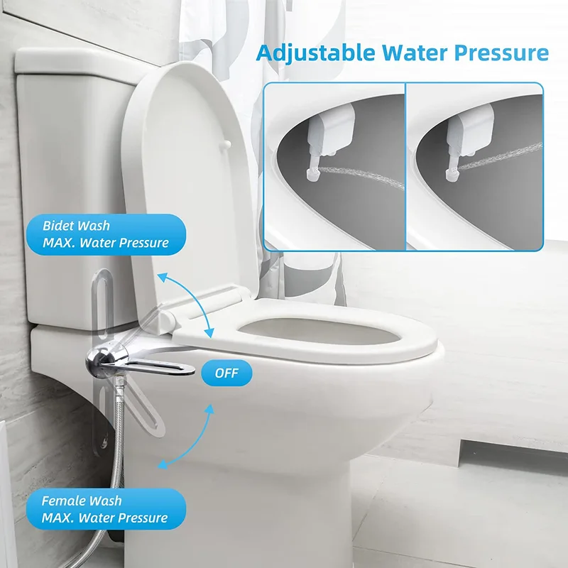 Dual Nozzles Bidet Toilet Attachment 