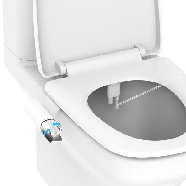  Non Mechanical Retractable Nozzle Cold Bidet Attachment for Toilet