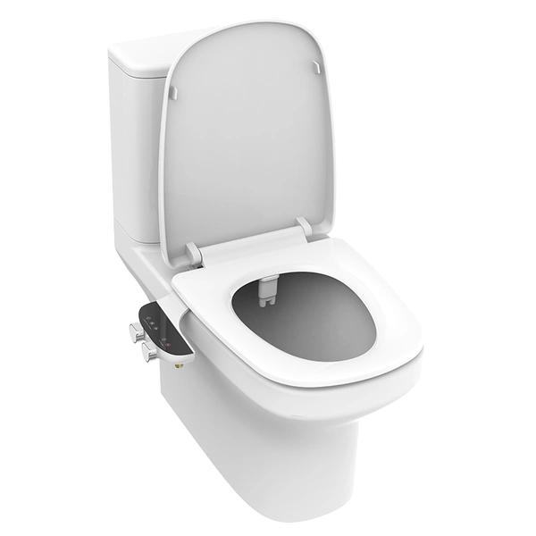  Dual Nozzle Toilet Bidet Seat with Warm & Cold Water Feature