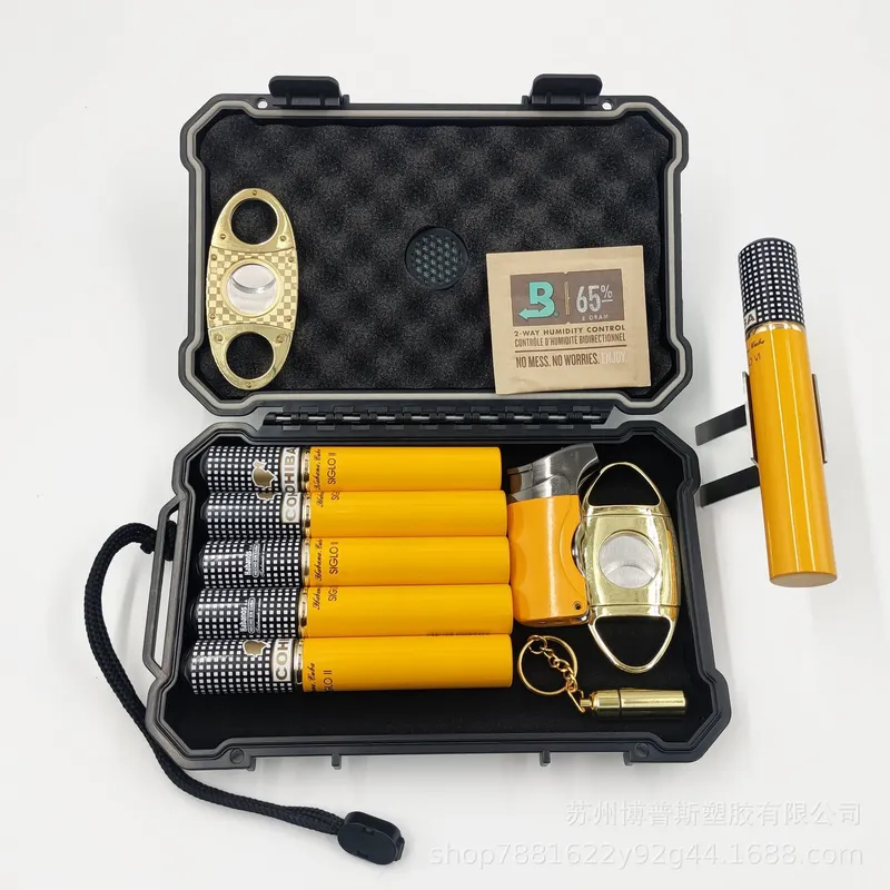 Factory mini cigar humidor with hygrometer