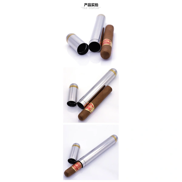 Gold-plated ring moisturizing tube portable cigar tube