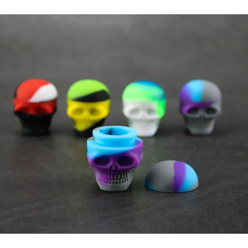 Skull silicon Cigarette oil storage  box wholesale