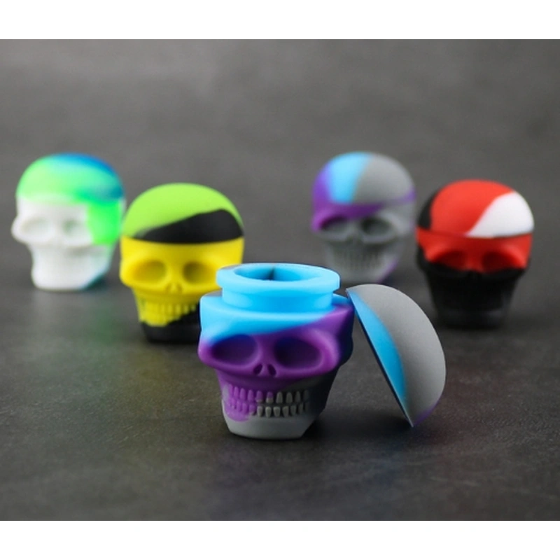 Skull silicon Cigarette oil storage  box wholesale