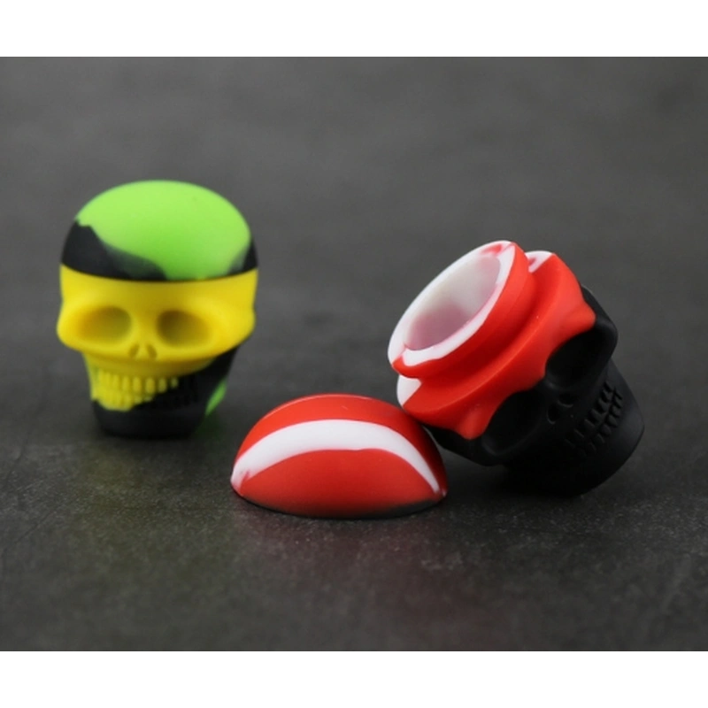 Skull silicon Cigarette oil storage  box wholesale