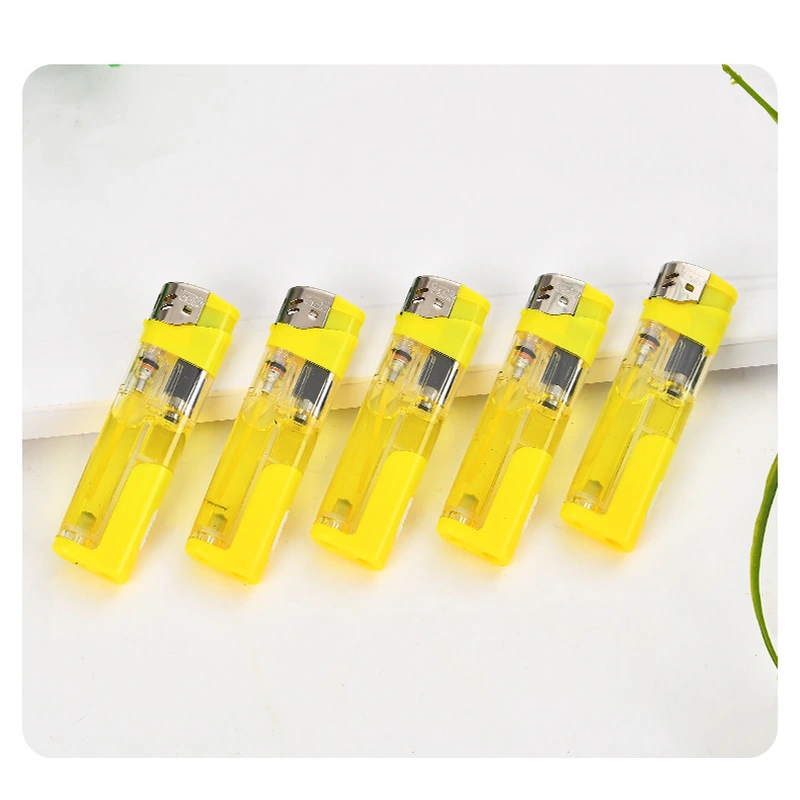 Manufacturer compact portable disposable  lighter with lighting 