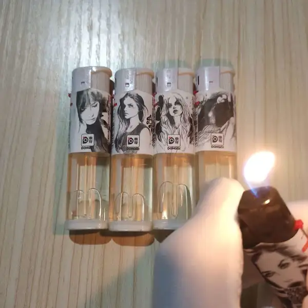 Custom  plastic open flame disposable lighter wholesale