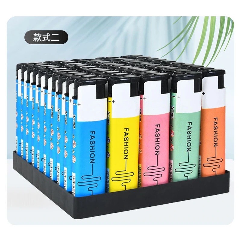 wholesale windproof plastic printed inflatable disposable lighter  