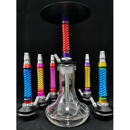 HQ33 Rainbow color aluminum shisha 