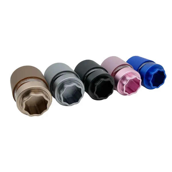 Functional aluminum grinder with big storage jar for wholesale 