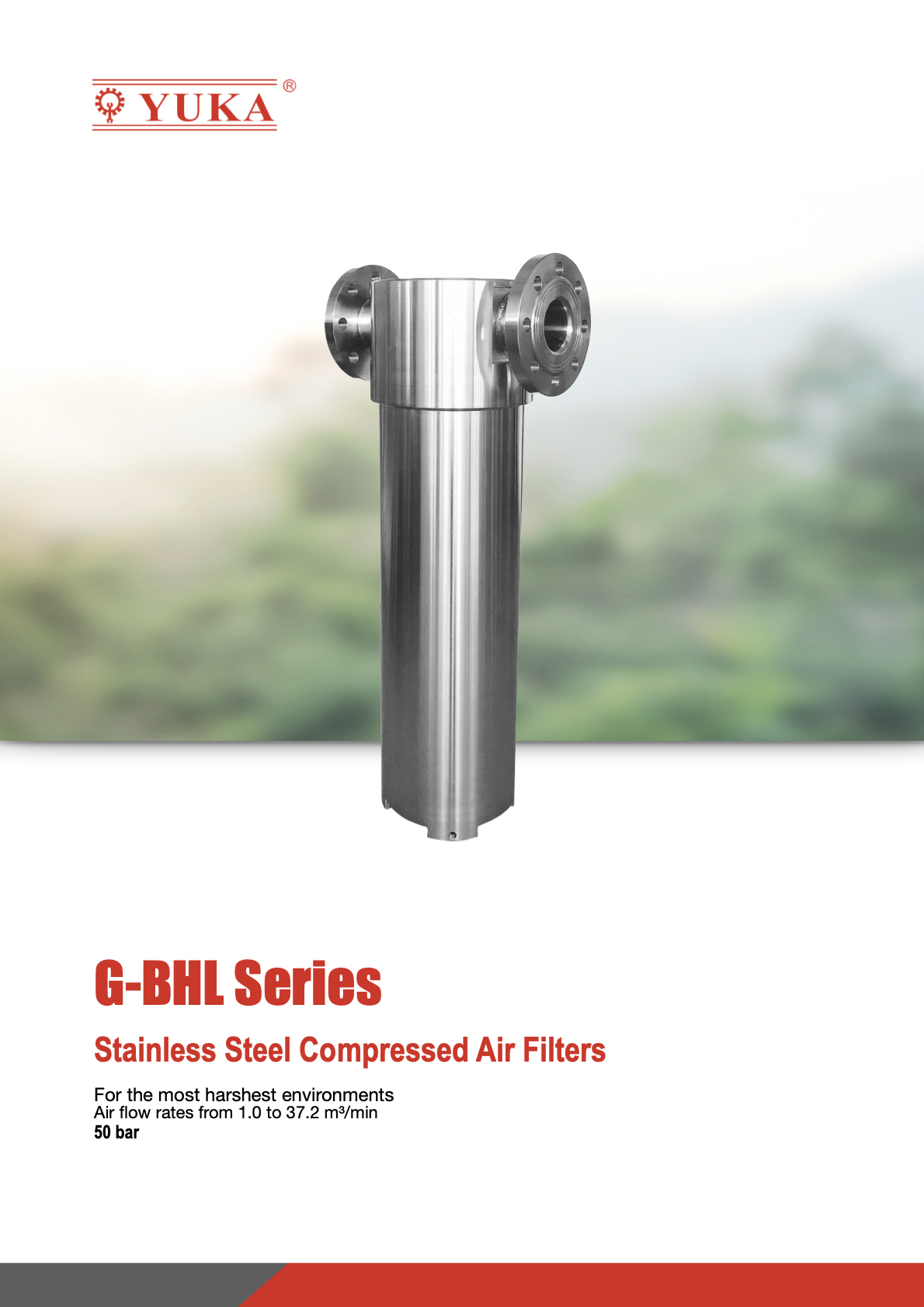 G-BHL Series 50 bar Stainless Steel Compressed Air Filters