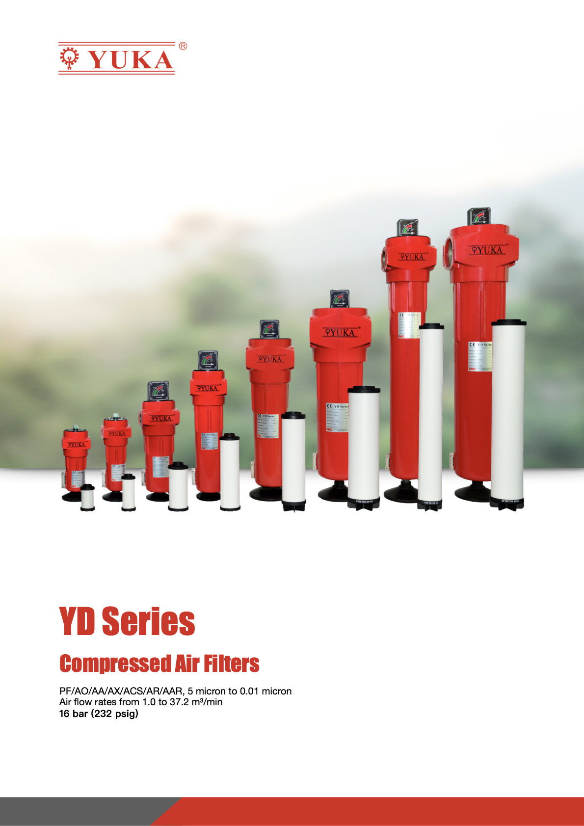 YD Series High Efficiency Compressed Air Filters