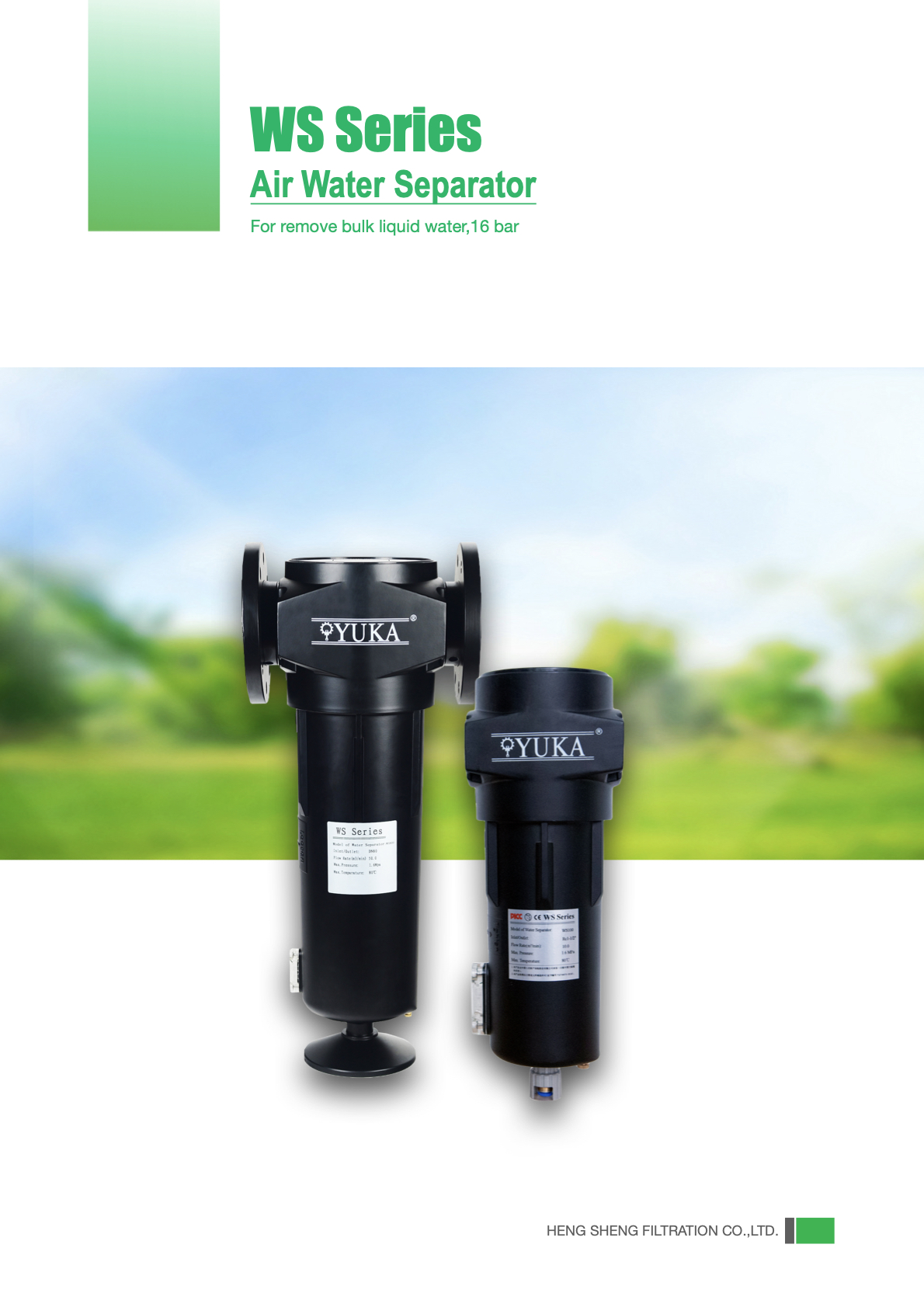 WS Series Water Separator for Air Compressor Air Dryer